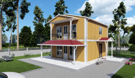 122m² Çift Katlı Prefabrik Ev