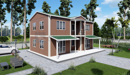 158m² Çift Katlı Prefabrik Ev