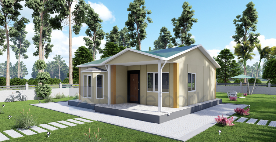 64м² Едноетажна сглобяема къща
