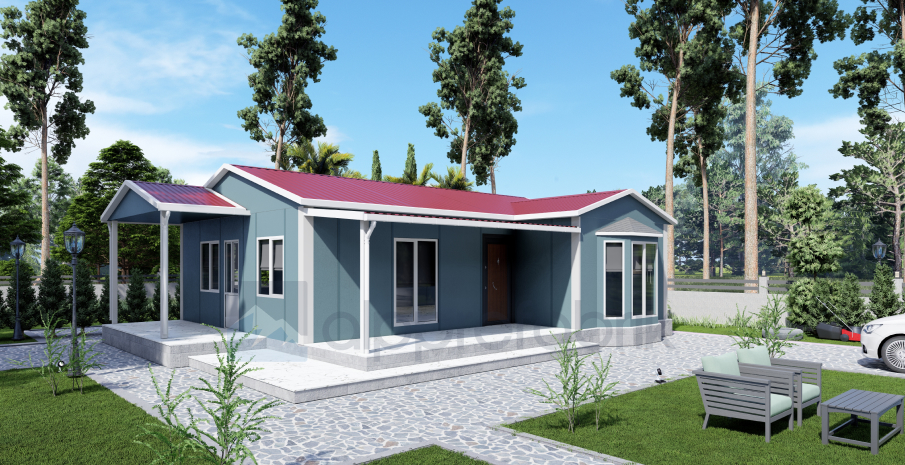 89м² Едноетажна сглобяема къща
