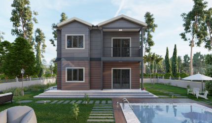 136m² İki Katlı Prefabrik Villa